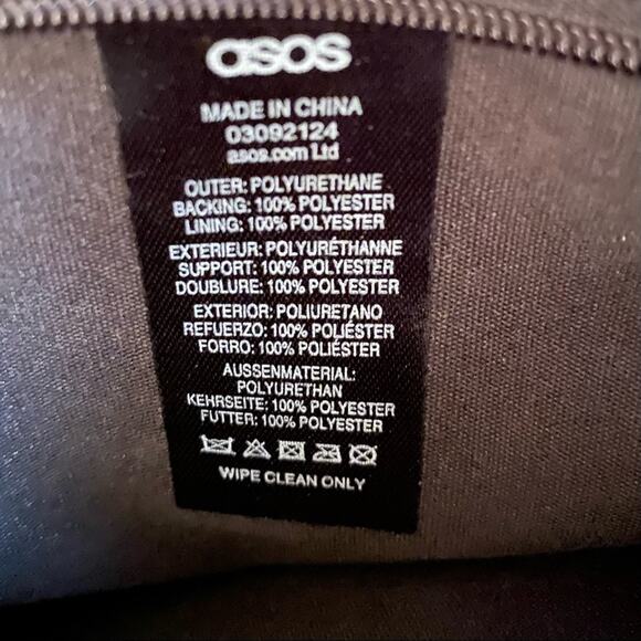 ASOS purple polka dot/floral envelope clutch purse retro style - Picture 6 of 9